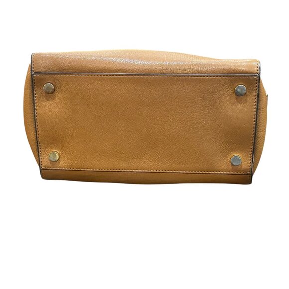 Michael Kors Hamilton Brown Leather Double Strap Shoulder Bag Gold‎ Hardware - Picture 5 of 9